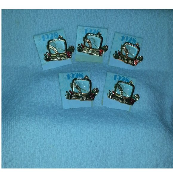 Vtg1928 BROOCH Computer Christmas glass screen - Picture 2 of 7